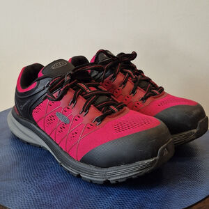 Keen Vista Utility. Regen Red and Black Work Shoes sz. 6M (#1621)